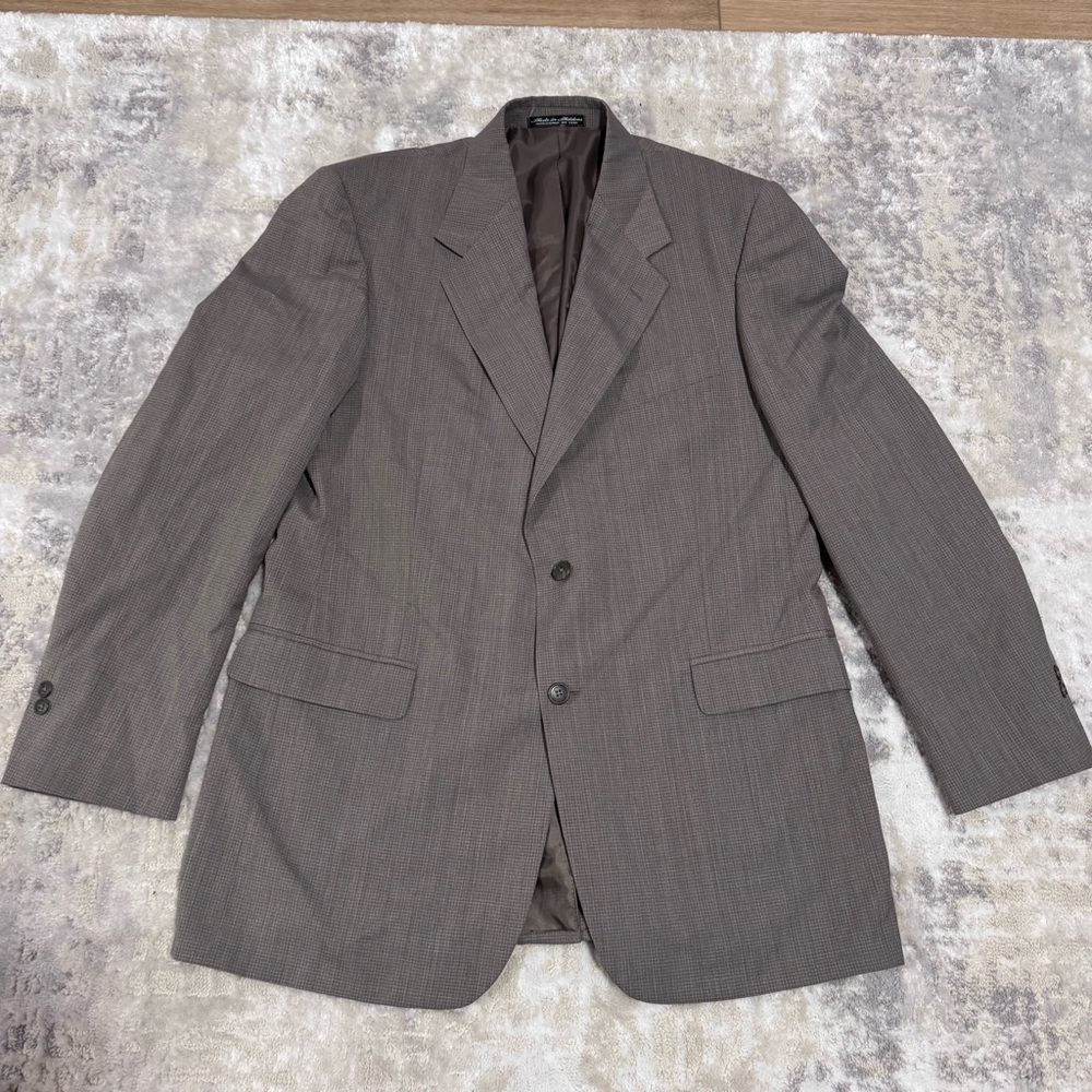 Kilburne and Finch Sport Coat Brown Wool Blend Men's Blazer 42L/36W